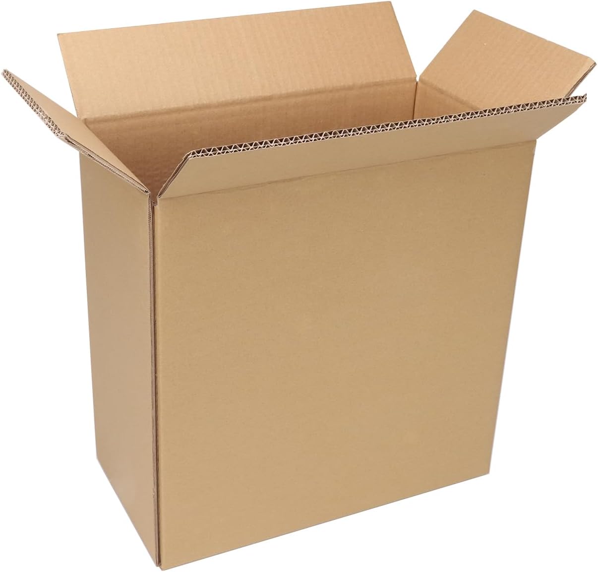 Mensch 5 Pack 13.4’’ x 6.7’’ x 13.4’’ Moving Cardboard Box Brown Kraft Medium Carton Foldable Corrugated Cardboard Box for Packing