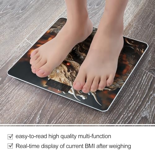 Báscula digital para baño con vidrio templado y display LCD miniatura 5
