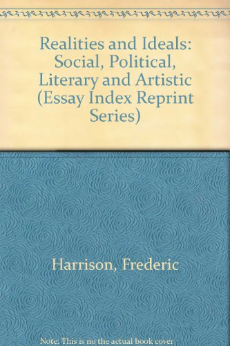 Realities and Ideals: Social, Political, Litera... 0836917081 Book Cover