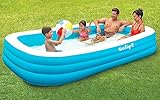 Inflatable Swimming Pool,118' X 72' X 22' Full-Sized Family Lounge Pool for Kids Adults Baby...