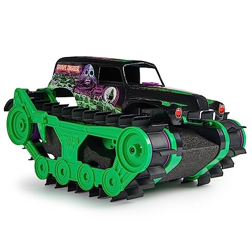Monster Jam, Official Grave Digger Trax All-Terrain Remote Control Outdoor Vehicle, 1:15 Scale, Kids Toys for Boys and Girls Ages 4 and Up - Image 5