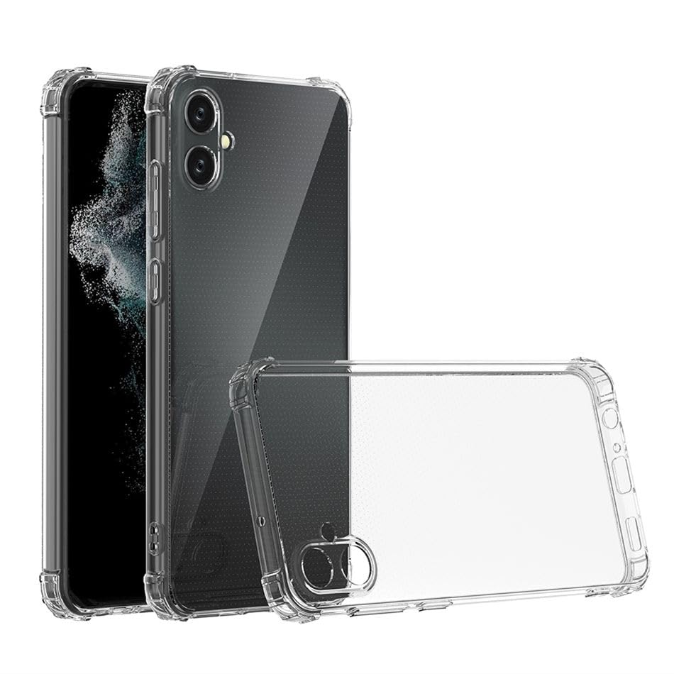 Image of for Samsung A05 Case,Samsung A05 Phone Case Clear Transparent Reinforced Corners TPU Shock-Absorption Flexible Cell Phone Cover for Samsung A05 - Transparent