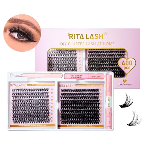 Extension de cils avec colle et dissolvant RITALASH 400 pièces pour un volume 30D 50D