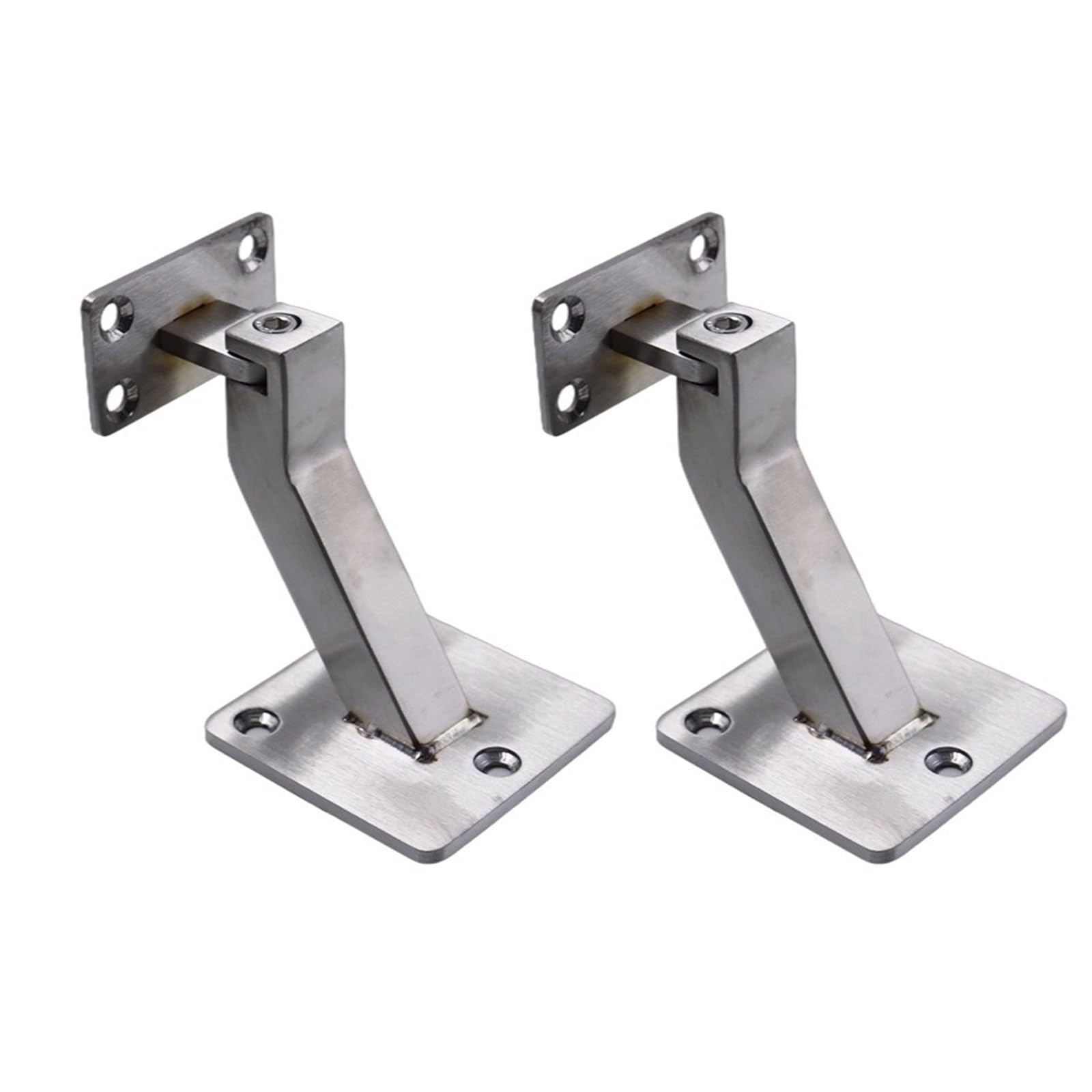 Msioytog Primary Color Stainless Steel Adjustable Handrail Bracket Wall Mounted Stair Railing Brackets Swivels Hand Rails Banister Brackets Bedroom