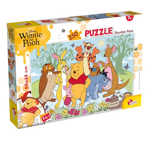 Lisciani - Disney Winnie The Pooh - Puzzle 250 pièces pour Enfants dès 7 Ans - Puzzle Disney Double Face 2-en-1 - Format 50 x 35 cm - Winnie l’Ourson et...