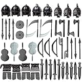 JoySeed Custom Weapon Set Military Medieval Figure Weapons Helmet Armor Set Compatible with Lego Star Wars Minifigures - 51 Pcs