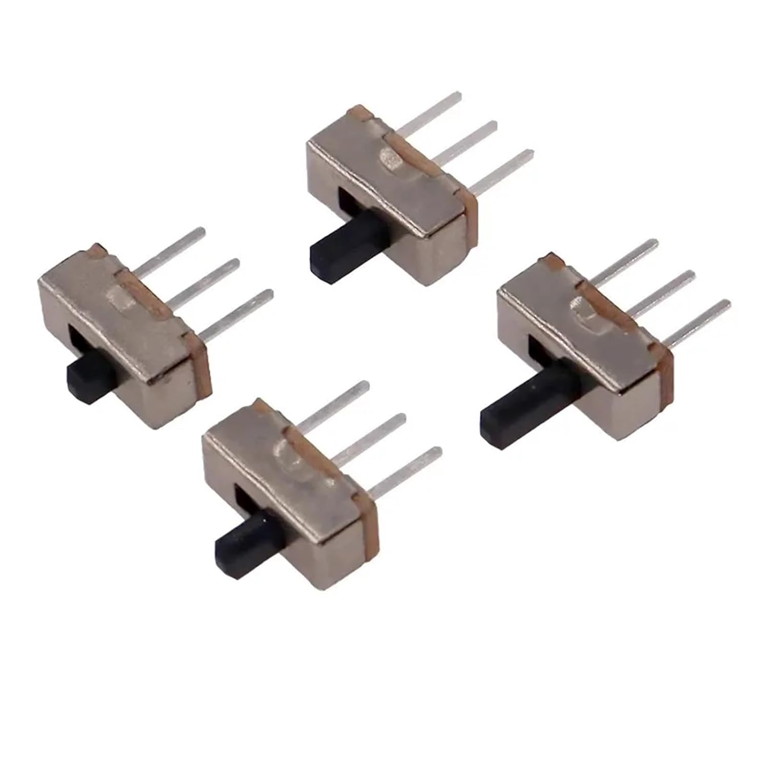 100Pcs SS12D00 Interruptor on-Off Slide Switch 3pin 1P2T 2 Position Toggle Switch Handle length2MM3MM4MM5MM6MM(Handle Length 6MM)
