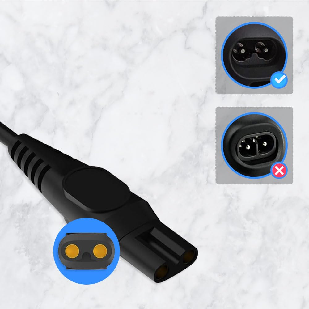 Anakel Home Caricabatterie per rasoio elettrico Philips OneBlade, modelli HQ HS HC RQ AT PT MG BT BG | 15 V, 5,4 W, 350 mAh, colore: nero