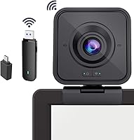 Vista 9 de Project Telecom Cámara web inalámbrica de 1080p con micrófono, cámara USB para computadora portátil y de escritorio, cámara web de transmisión Full