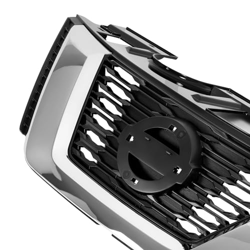 HECASA Front Upper Grille Compatible with 2017-2020 Nissan Rogue Replacement for 623106FL0B NI1200281 Bumper Radiator Hood Grill Assembly Chrome Black+Silvery by HECASA - Image 7