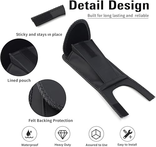 Miniatura 4 de Newsmarts PU cubierta de tanque de cuero panel pad babero Wbolsa para Harley Davidson Softail Fat Boy FXST FXSTB FLST