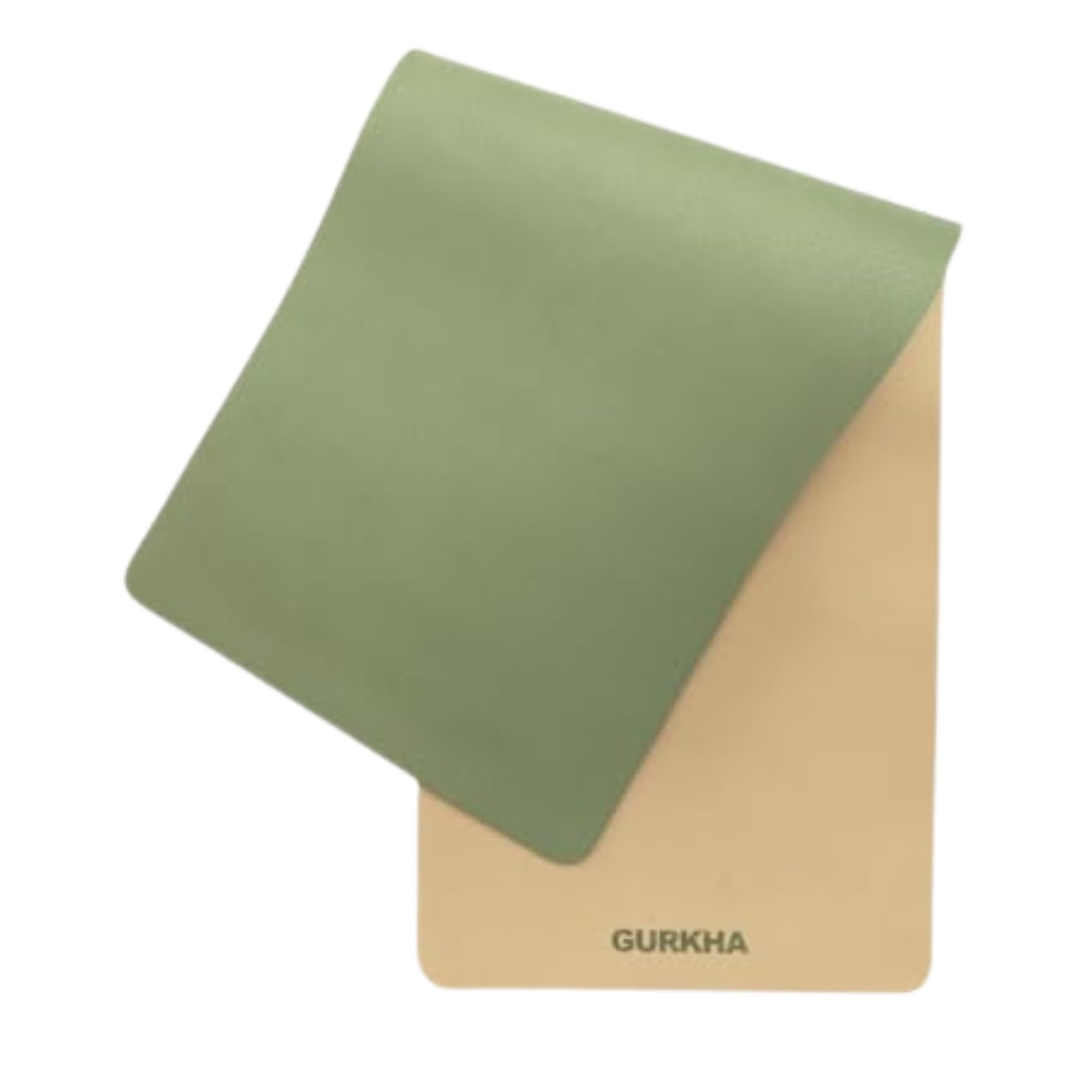 GURKHA TPE Dual Tone Yoga and Exercise Mat with Bag for Men & Women; Non Slip Textured Mat for Yoga, Workouts, Pilate and Floor Training; Portable , Durable, Extra Thick, 182 cms x 61 cms x 8mm, Deep Forest and Raw Earth-image-0