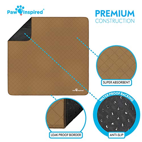 image for Paw Inspired Washable Pee Pads for Dogs | Reusable Puppy Pads | Waterp