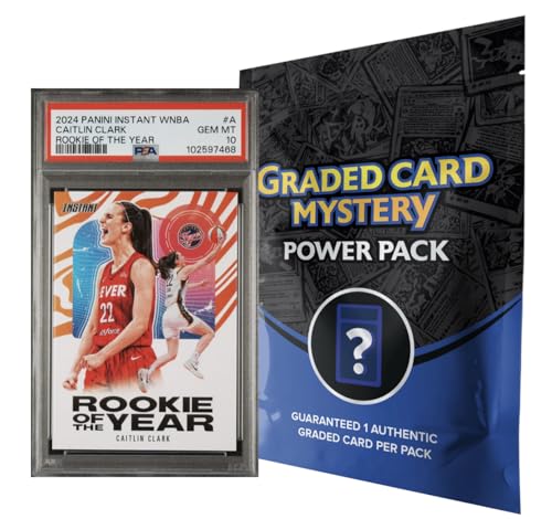 Zoo Packs Caitlin Clark PSA Graded Card Mystery Power Pack - Guaranteed 1 PSA Graded Card with A Grade of 8 9 or 10 & 1 Pack of WNBA Cards