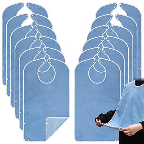 Bavoir Adulte Imperméable Réglable et Absorbant Bleu Foncé