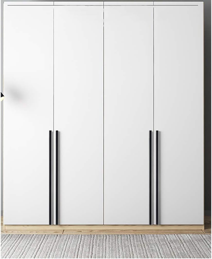 1 Pack Solid Aluminum Alloy Cabinet Pulls,Nordic Style Furniture Handle Drawer Pull,for Wardrobe Kitchen Dressers Bathroom Hardware (1150mm/45.27in,Black)