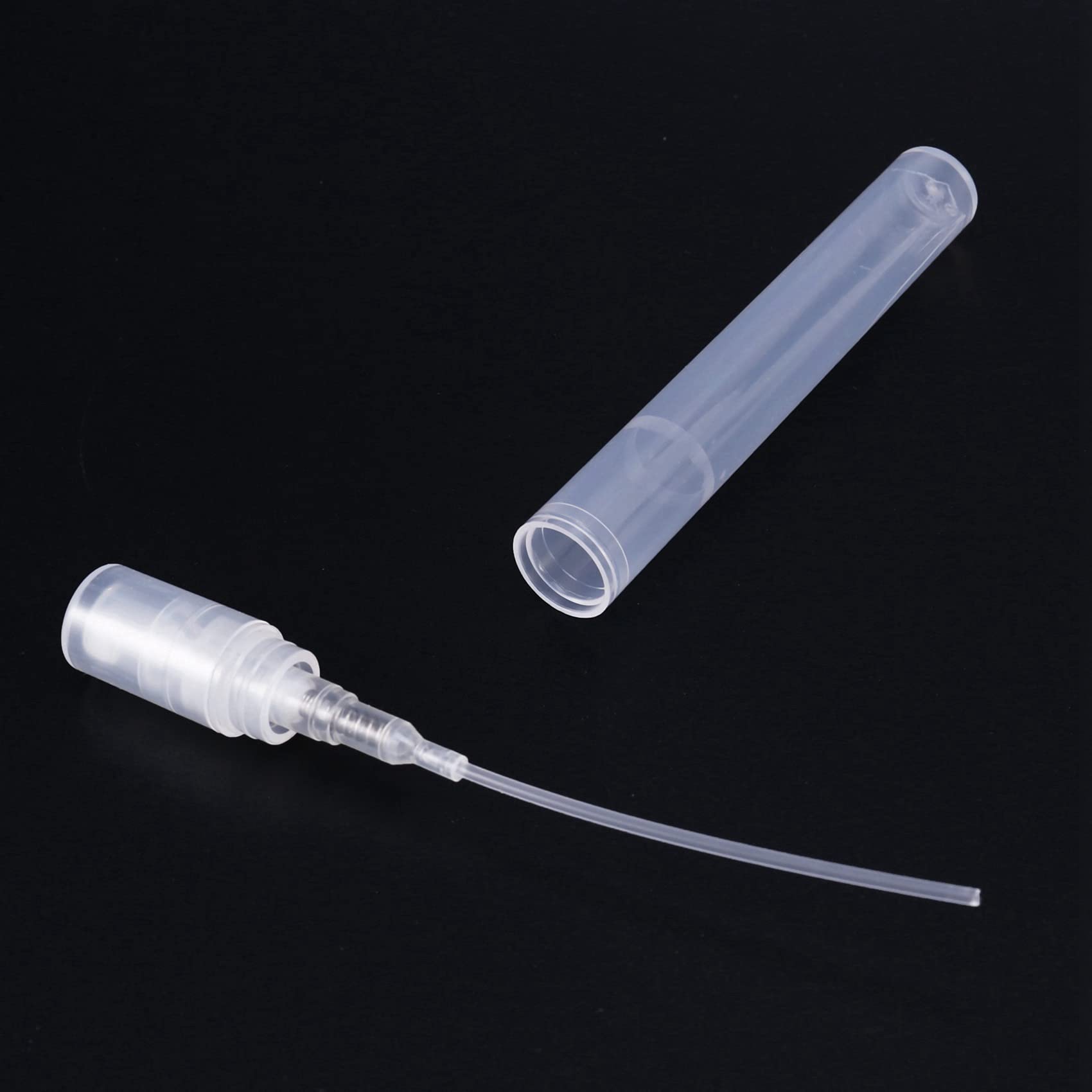 300 Stück/Set 5 ml leere transparente Kunststoff-Sprühflasche für Make-up, Parfüm, Zerstäuber, nachfüllbar