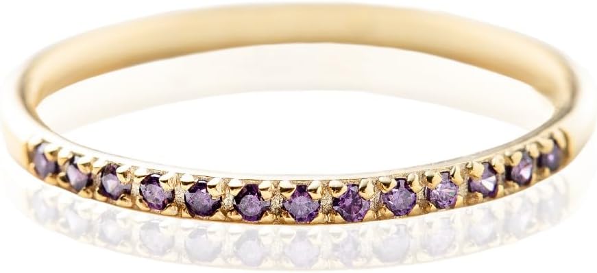 SilveristicJewelry Birthstone Thumb Ring for Women – Dainty Gold, Silver, or Rose Gold Ring, Mother's Day Gift, Grandma Ring, Minimalist Birthstone Jewelry