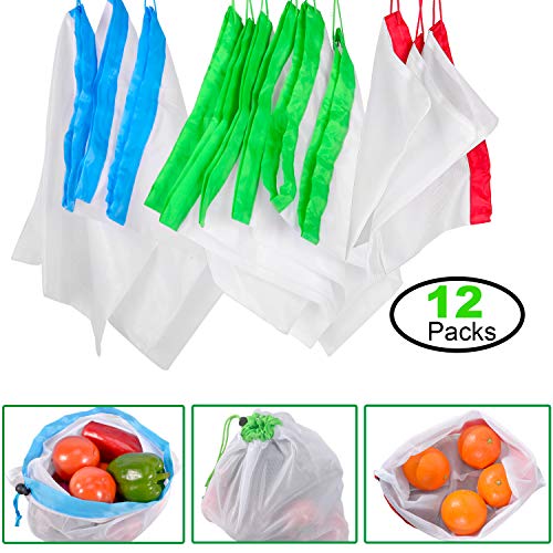 Reusable Mesh Produce Bags, Washable Premium Through Lightweight Mesh Bags, Eco Friendly Toy