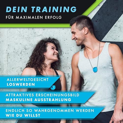 Kiefer Trainer Set 2.0 | Das Original - Kiefertraining mit dem Jawline Trainer & Jawline Toner; Doppelkinn Entferner; Gesichtstrainer; Neck Trainer & Anti-Falten