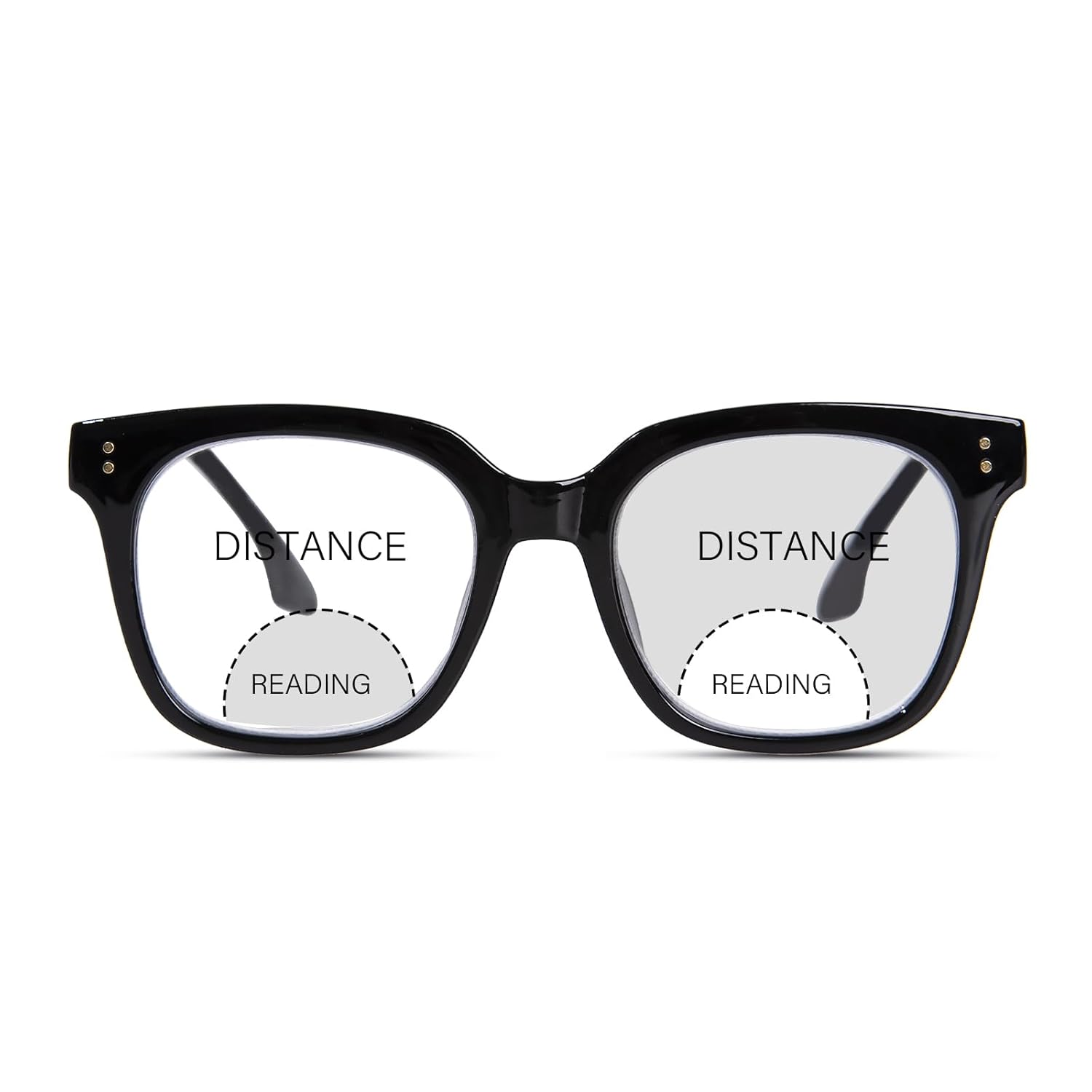 ZESAKER Bifocal Reading Glasses for Women Men Oversized Blue Light Blocking Clear Top Computer Readers