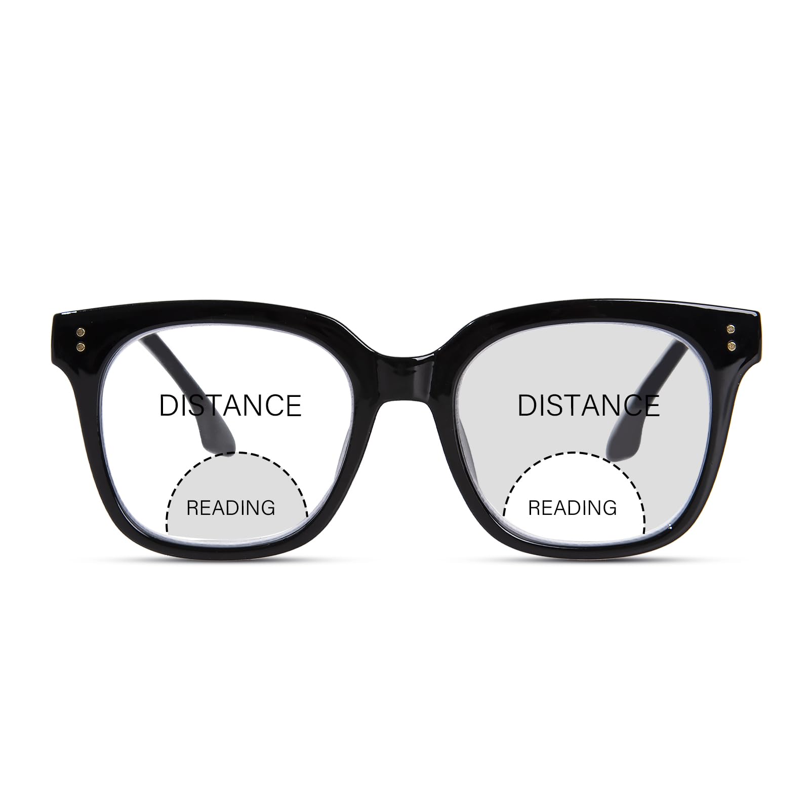 ZESAKER Bifocal Reading Glasses for Women Men Oversized Blue Light Blocking Clear Top Computer Readers
