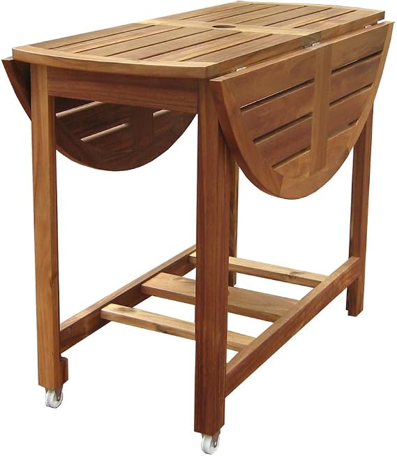 Merry Garden Acacia Folding Dining Table, Outdoor Dining Table Deck Table