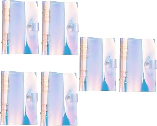 Ciieeo Pasta Colorida De Plástico 6 Peças Porta-Documentos Pasta De Documentos Anel Pasta Transparente Pasta De Arquivo Suporte De Papel Sinfonia Pvc A5