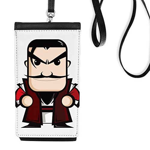Colgante para smartphone de cuero sintético y monedero de dibujos animados Chaogai