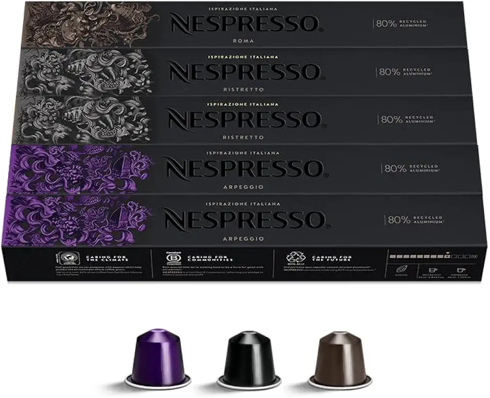 Nespresso Cápsulas de Café Intenso - 50 Cápsulas