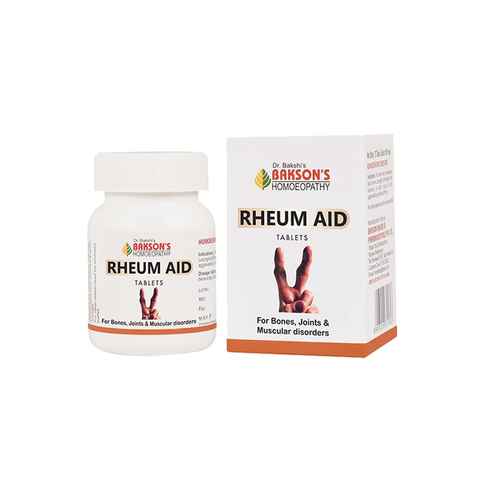 Dr. Bakshi's Bakson's Homoeopathy Rheum Aid, For Joint Pains, Muscular Weakness & Fatigue, 75 Tablets