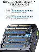 GMKtec G10 Mini-PC Ryzen 5 3500U (Stärker als N150), 16GB RAM, 256GB SSD, 2.5GbE LAN, Büro-Heim-Desktop-Computer, Dreifache 4K-Ausgabe, WLAN, Bluetooth, USB-C, DisplayPort – Ansicht 5