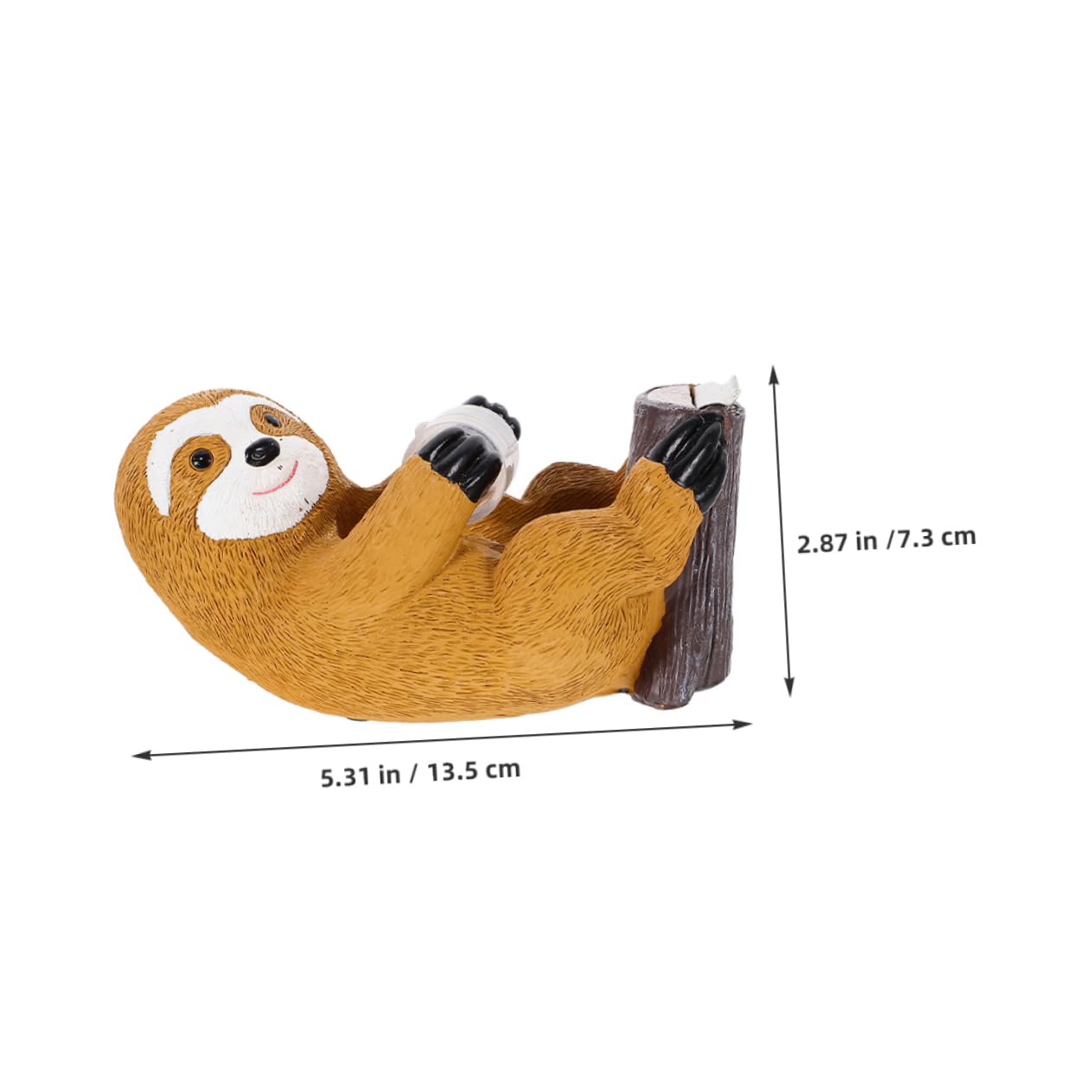 DOITOOL 2 Satz Klebebandabroller Resin Faultier Tape Dispenser mit Klebebändern Stabiler Schreibtisch Klebebandhalter Platzsparend Vielseitig für Büro Schule und Zuhause Robustes Harz