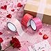 Ctosree 3 Rolls Valentine's Day Packaging Tape 50 Yard x 2 Inch Heart Decorative Printed Duct Wrapping Tape for Valentines DIY Crafts Scrapbooking Crafting Boxes Decorations