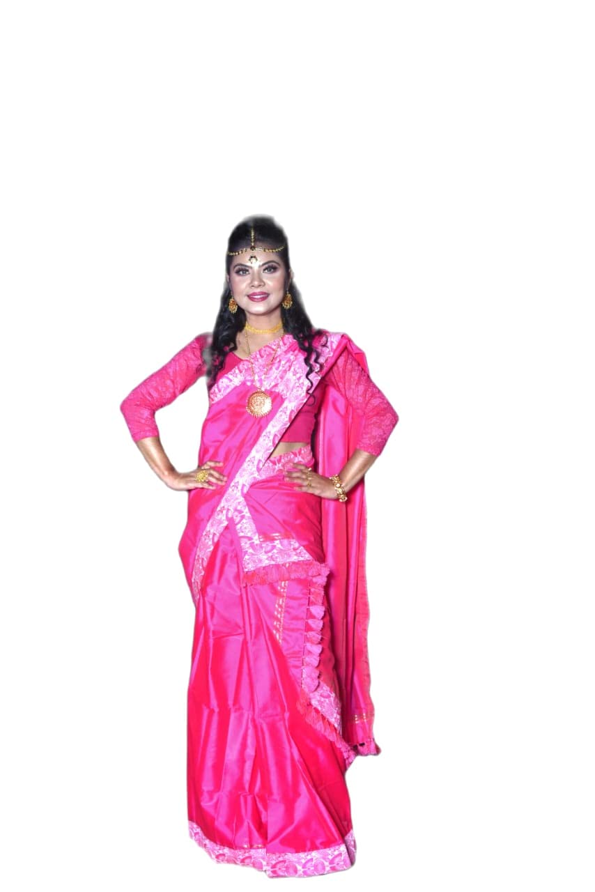 AB ASSAMESE ETHNIC Semipat Mekhela Chador Very Soft With Full Ready With Tassel |