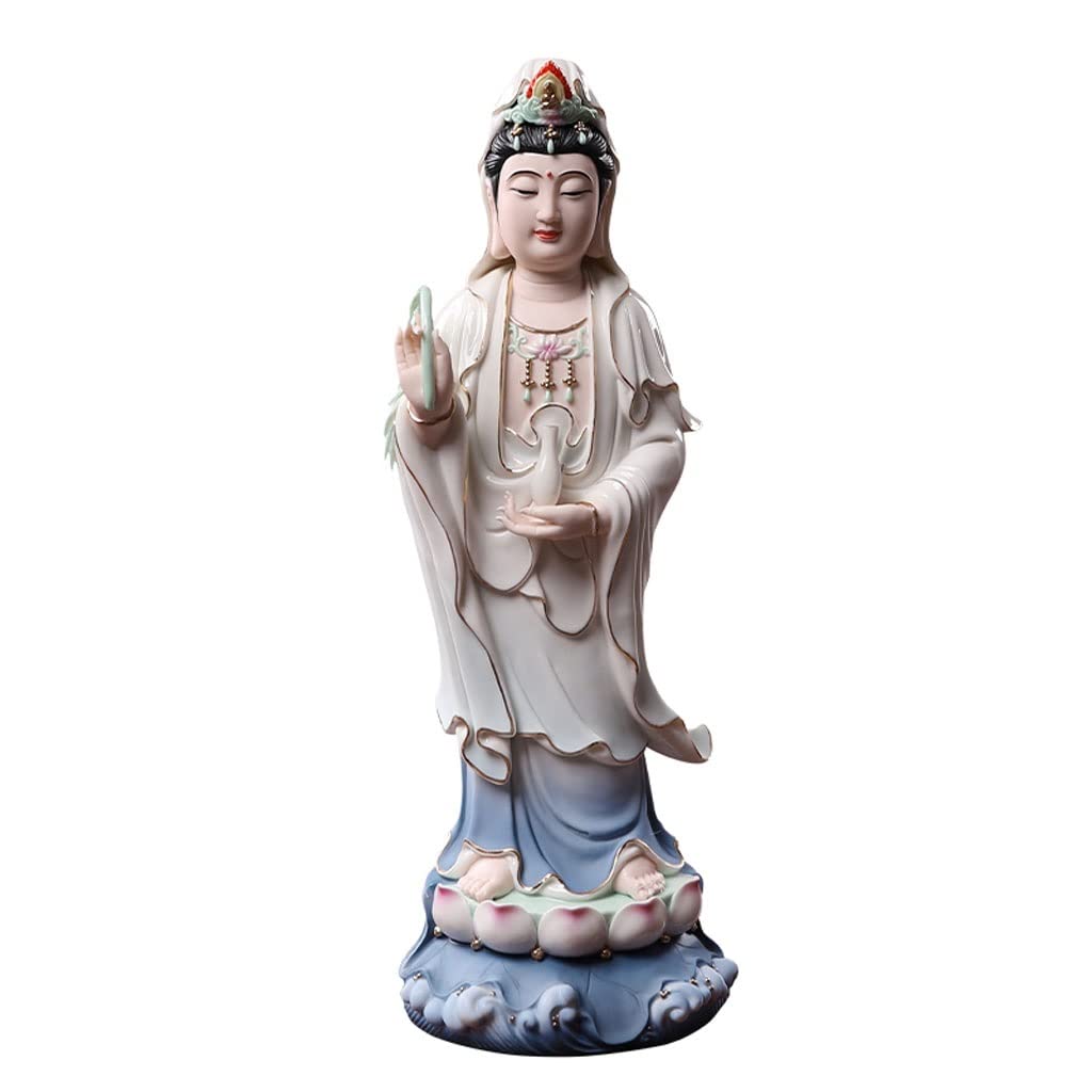 Statue de jardin lotus Avalokitesvara Bodhisattva en céramique extérieure