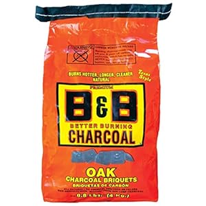 B & B Charcoal 00073 Organic Oak Charcoal Briquettes, 8.8 Lbs