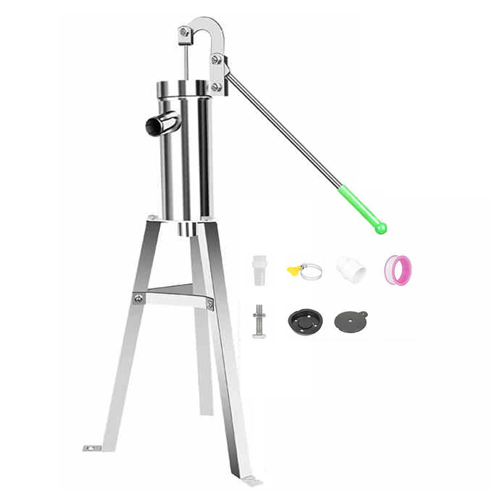 Pompa manuale da pozzo in acciaio inox, pompa a mano profonda per irrigazione e acque sotterranee, ideale per uso domestico e giardino, profondità di aspirazione 8 m