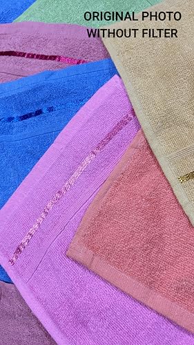 Image of Space Fly 500 GSM Cotton Fresh Loom Towels - Soft Face & Hand Napkins for Men, Women & Babies - Set of 12