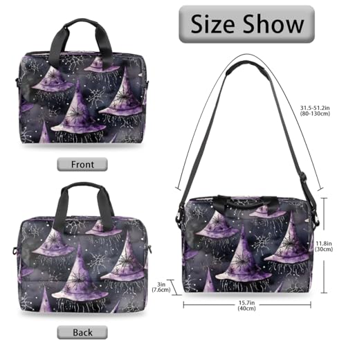 Bolsa para laptop con diseño de sombreros de bruja Halloween miniatura 5