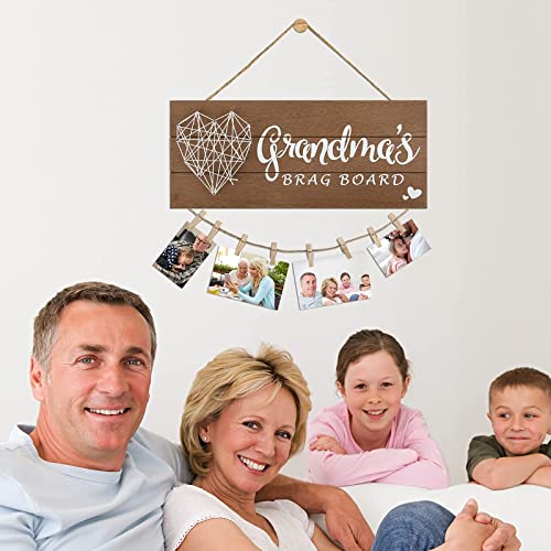 CISYINO-Mothers-Day-Fathers-Day-Grandparent-Day-Christmas-Birthday-Gifts-for-Grandma-Grandpa-from-GrandchildrenGrandkids-Picture-Board-for-Photos-Collage-Grandma-with-white-heart CISYINO Mothers Day Fathers Day Grandparent Day Christmas Birthday Gifts for Grandma Grandpa from GrandchildrenGrandkids Picture Board for Photos Collage Grandma with white heart