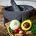 Mexican Molcajete 10 Inch (25 cm) – Volcanic Stone Mortar and Pestle Set – Handmade Grinder for Salsas, Guacamole, and Spices