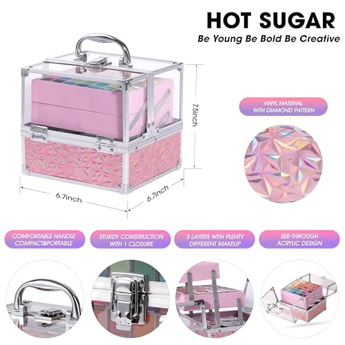 Hot Sugar Teen Makeup Kit for Girls 13-15, Makeup Gift Set for Birthday Parties Makeovers & Christmas (Pink) - Image 3