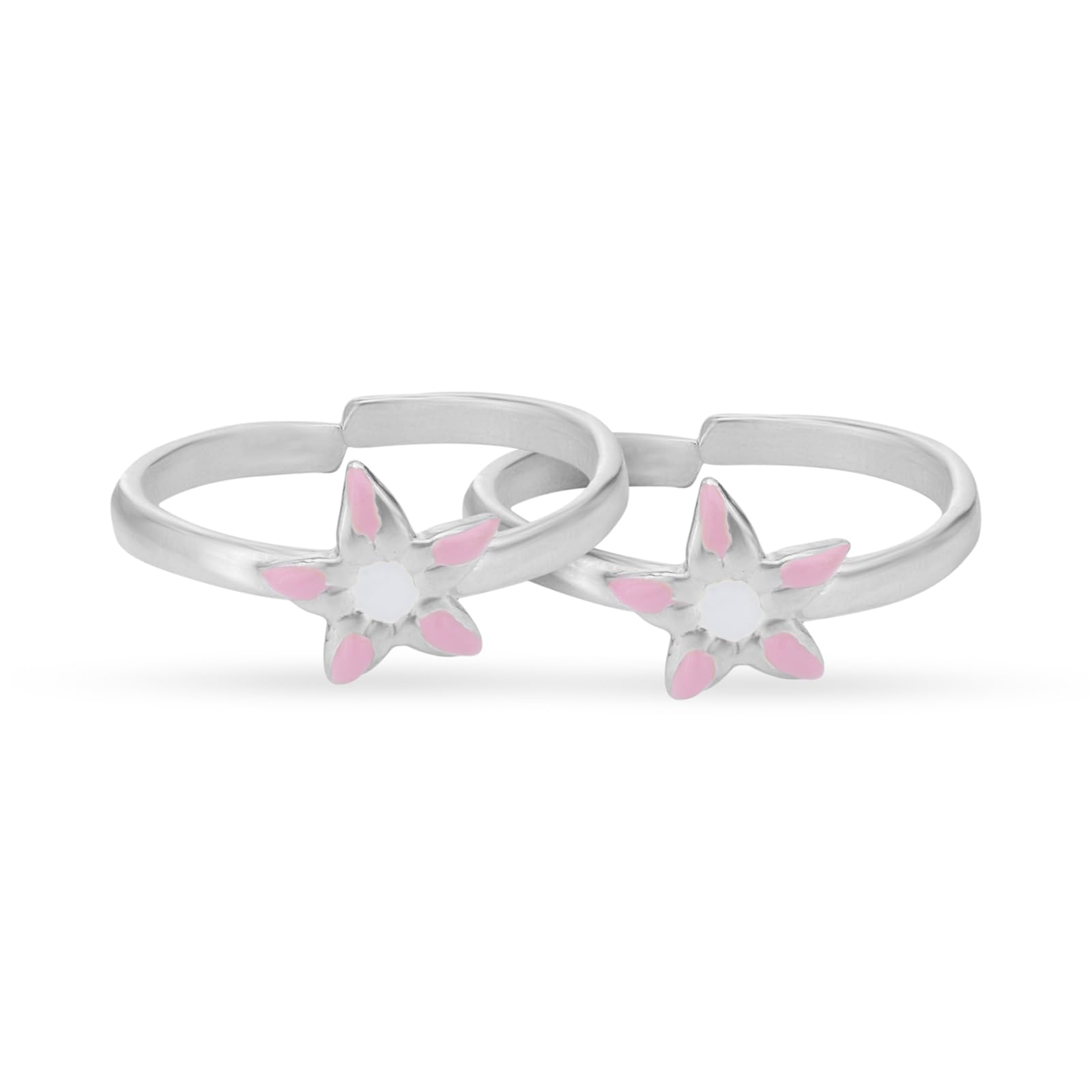 SIJA 925 Sterling Silver Floral Enamel Toe Ring | Adjustable | Silver Toe Rings for Women | With 925 Stamp | Gifts for Women-image-9