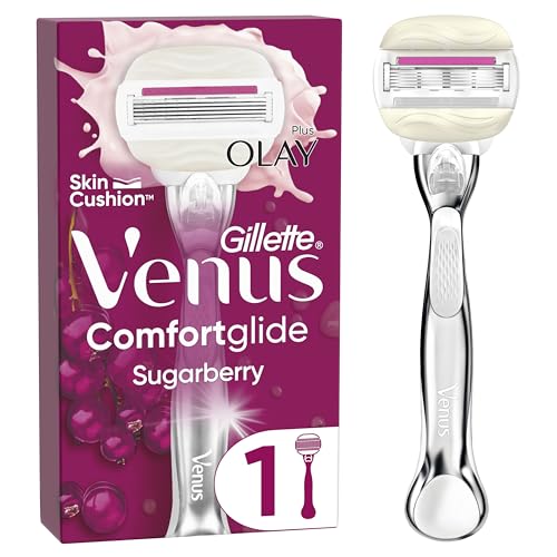 Rasoir Gillette Venus Comfortglide Sugarberry avec 1 manche et 1 recharge à 5 lames