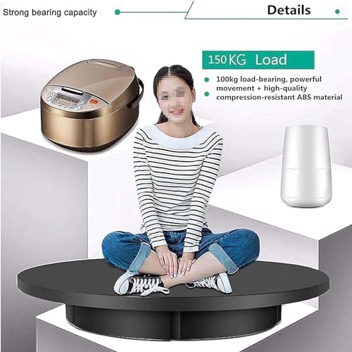 Motorized Rotating Display Stand with Remote Control, 360 Degree Electric Rotating Turntable for Photography Products Display or Cake Display Photography Turntable