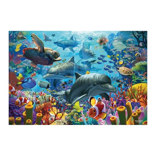 Cobble Hill 2000 Piece Puzzle - Coral Sea - Sample Poster Included, Multicolor, 39.25 inches x 26.62 inches - Image 3
