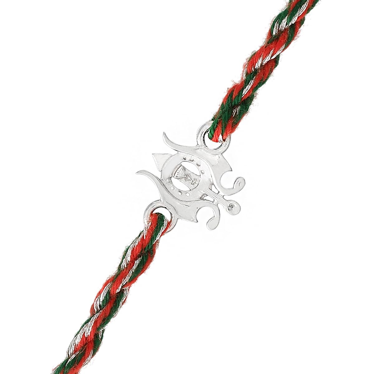 925 Silver Thread Rakhi with Roli Chawal Pack - Rakhi For Brother