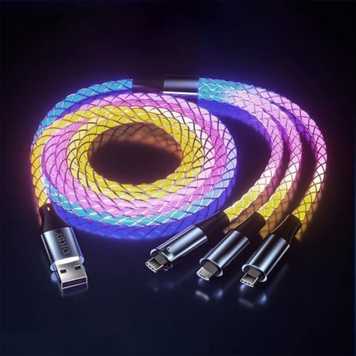 Image of Dynamic RGB USB Extension Hub (3-in-1) - High-Speed Data Transmission and Charging Port for laptops, Supports Fast Charging, and Features Colorful Lighting Effects