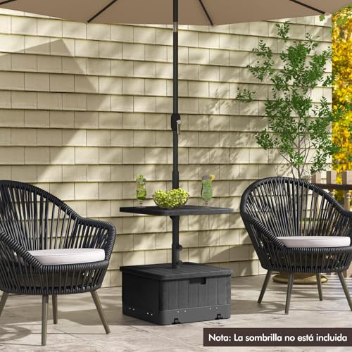 Base de sombrilla con ruedas rellenable GOPLUS soporte para poste 38mm 48mm 6